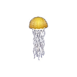 Glowing Golden Jellyfish